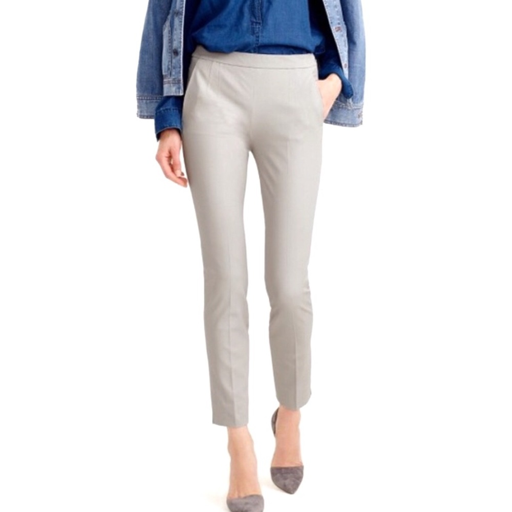 J Crew Martie slim leg ankle pants beige career